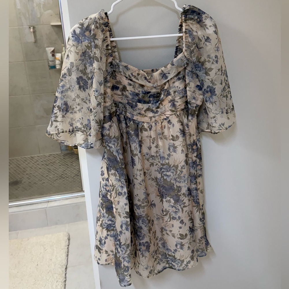 Abercrombie & Fitch Blue Floral Mini Dress